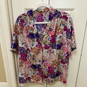 vintage floral button up shirt